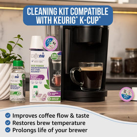 Caffenu Keurig cleaning pods targeting nozzle area for clean brews