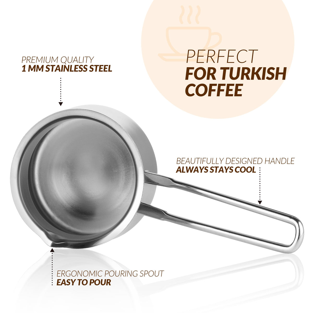 Caizen Coffee briki 24oz capacity ready for sharing bold coffee.