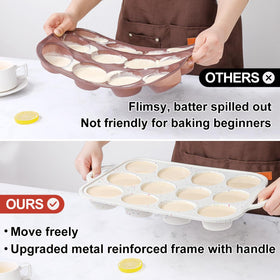 CAKETIME mini muffin pan with 24 cups for batch baking and snacks.