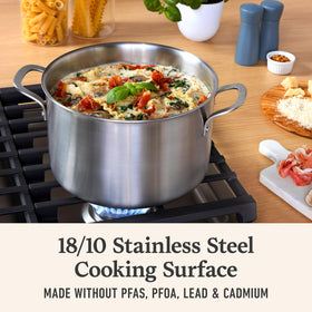 Calphalon oven-safe up to 450°F for seamless stovetop-to-oven cooking