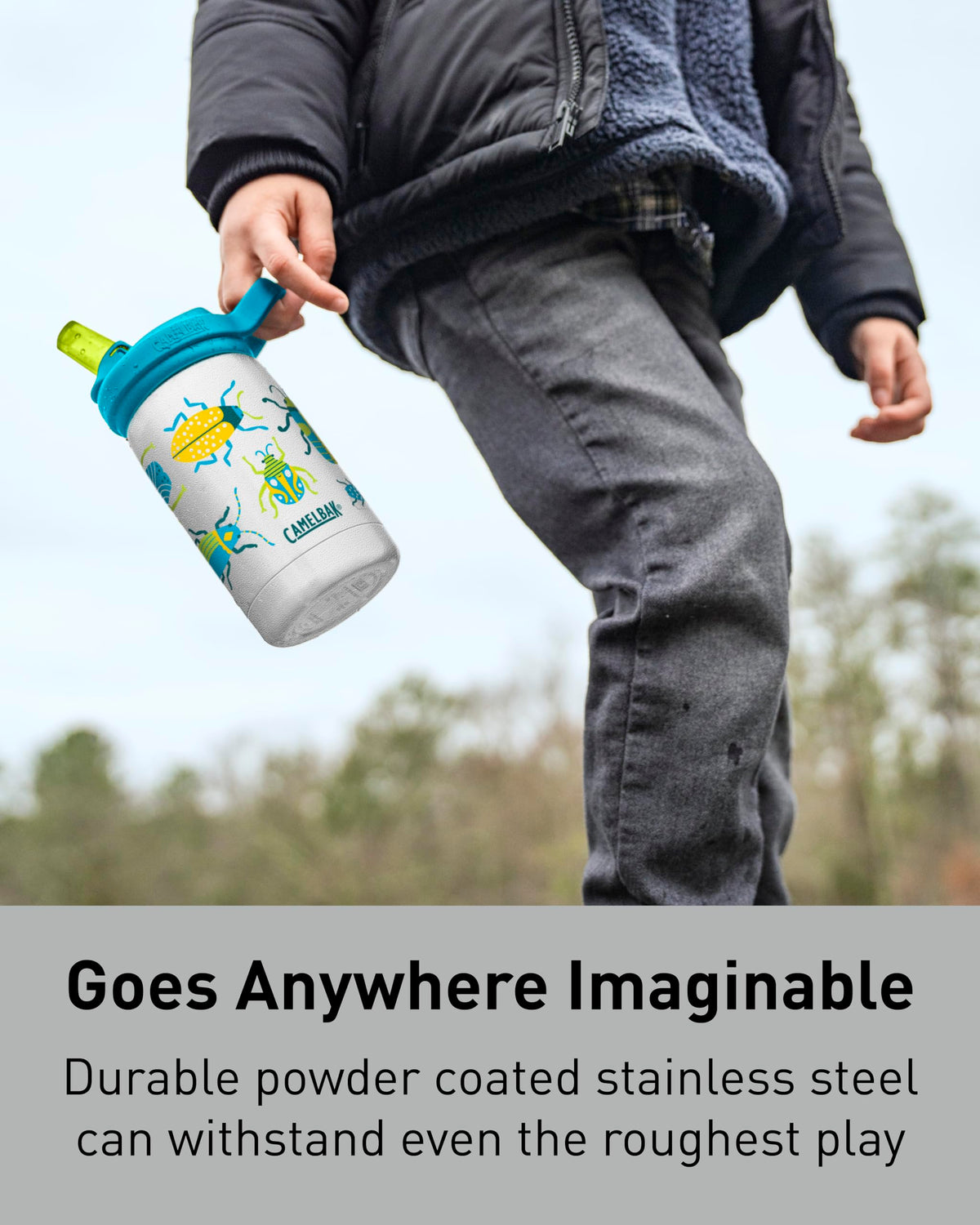 CamelBak Eddy+ Kids bite valve straw enables easy, mess-free sipping on the go.