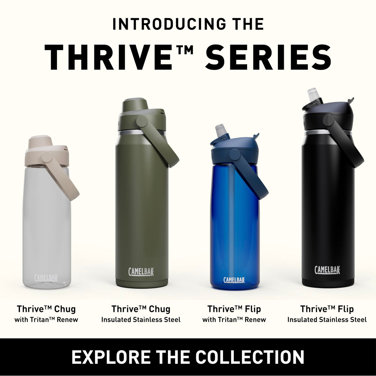 CamelBak Thrive Chug bottle with carrying handle ready for workouts or travel