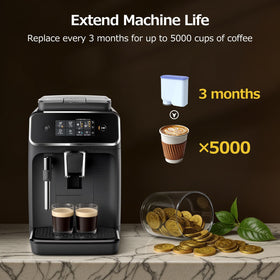 Limescale protection helps extend espresso machine life