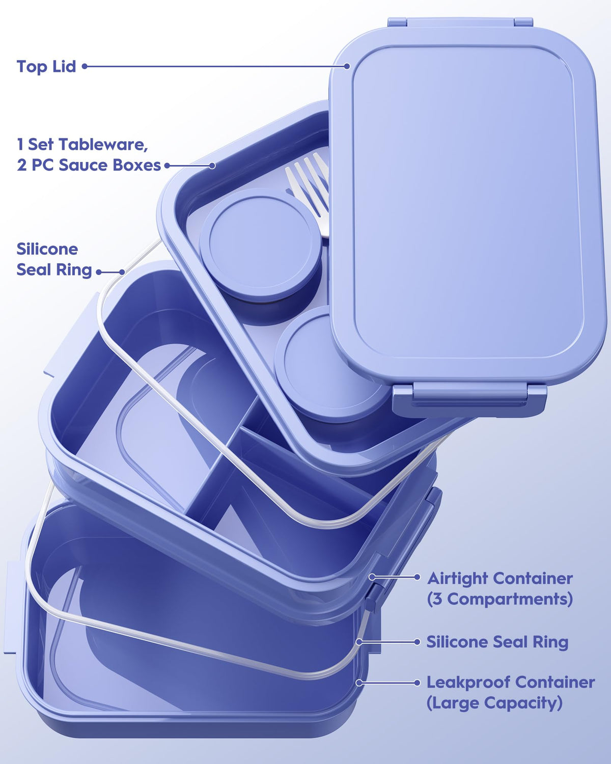 Canfanni insulated lunch bag in Mist Purple keeps meals fresh on the go.