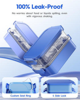 Premium silicone seal and four side-clips for leak-proof transport