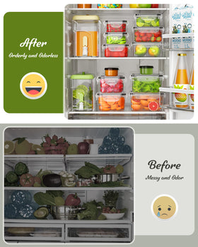Canfanni stackable design saves cupboard space and neat leftovers