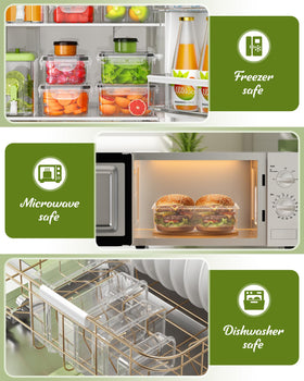 Canafanni stackable-space-saving design optimizes kitchen and fridge storage