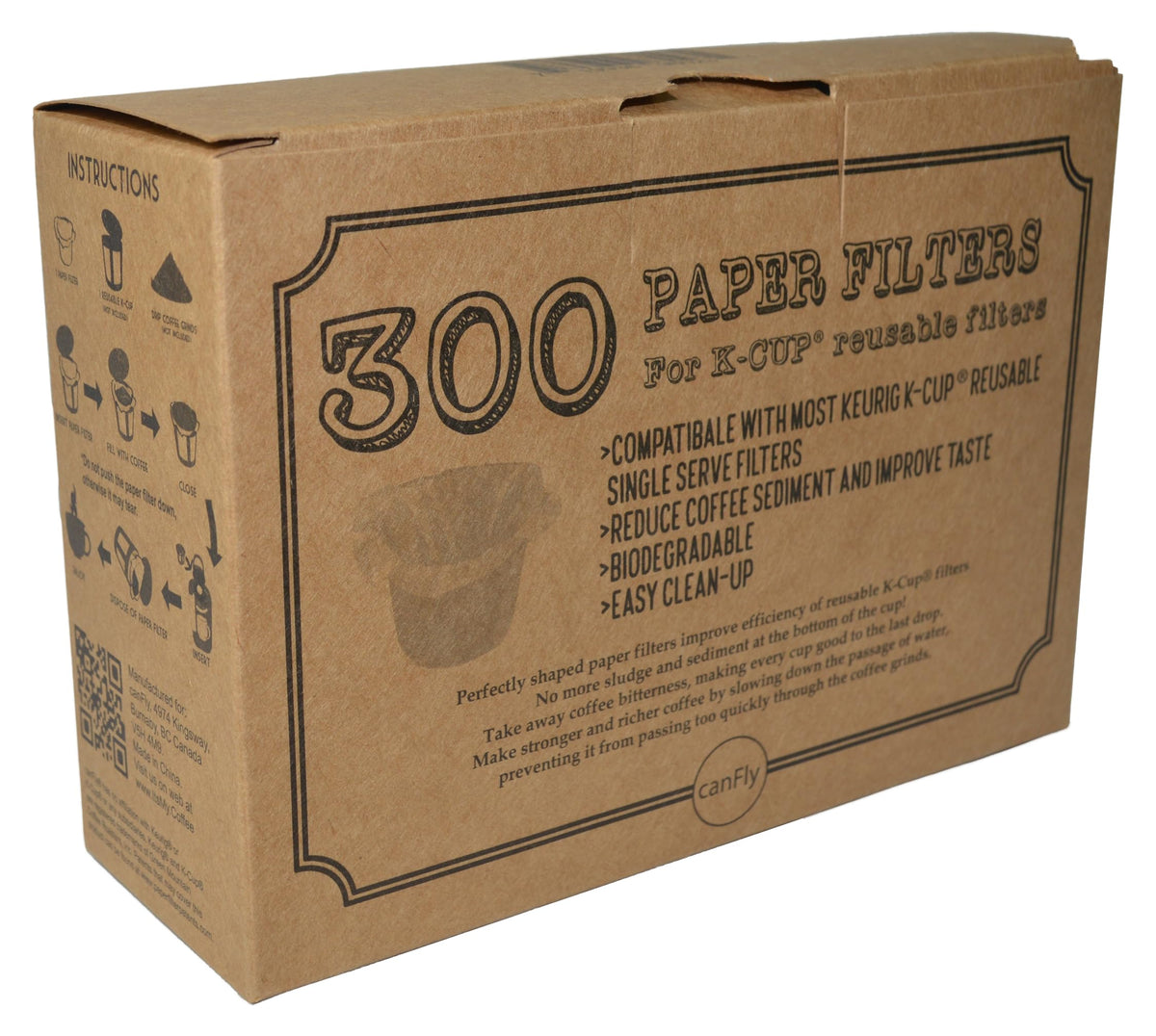 canFly paper filter for use with reusable K-Cup filters