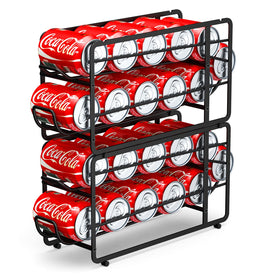 CANYAVE Soda Can Organizer 2-pack front view for organized 12-ounce cans