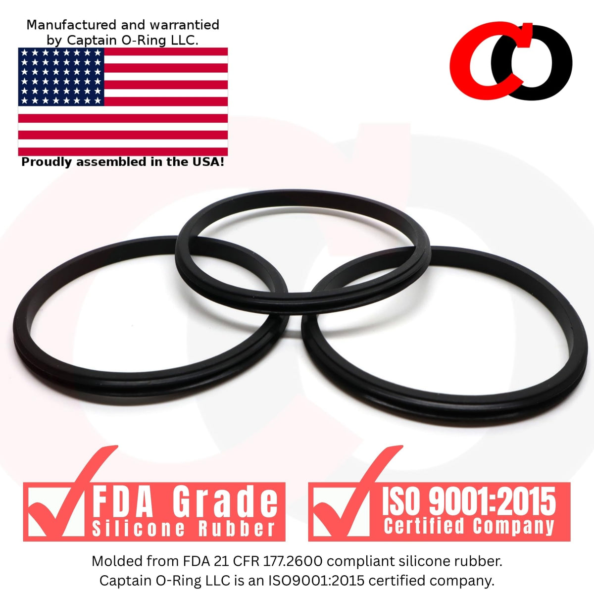 Captain O-Ring lid seal made in USA for reliable performance