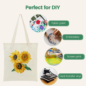 Carbrea sublimation-ready tote ideal for heat transfer designs
