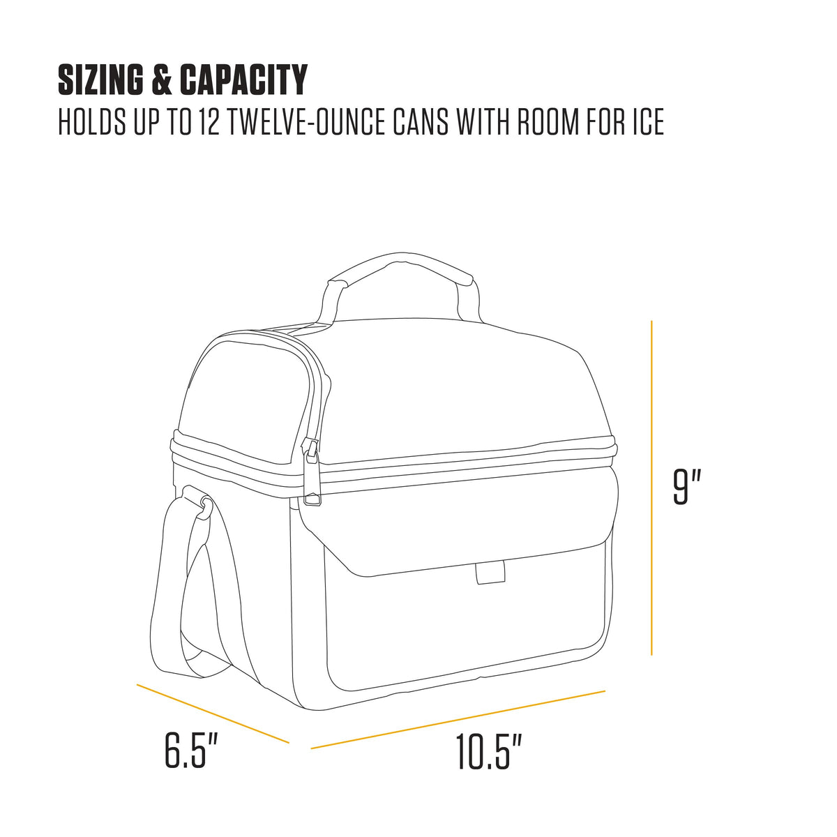 Carhartt lunch box top compartment keeps sandwiches fresh and dry.