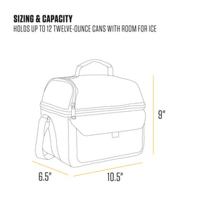 Carhartt front Velcro pocket with organized space for condiments and utensils