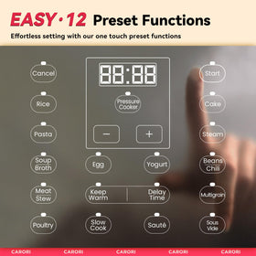 CARORI steam release feature enabling controlled pressure
