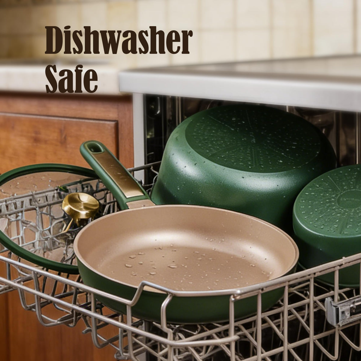 CAROTE 4.5-quart sauté pan with lid for searing and sautéing versatility.