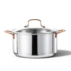 CAROTE 8 Qt tri-ply stockpot with lid for even boiling and monitoring.