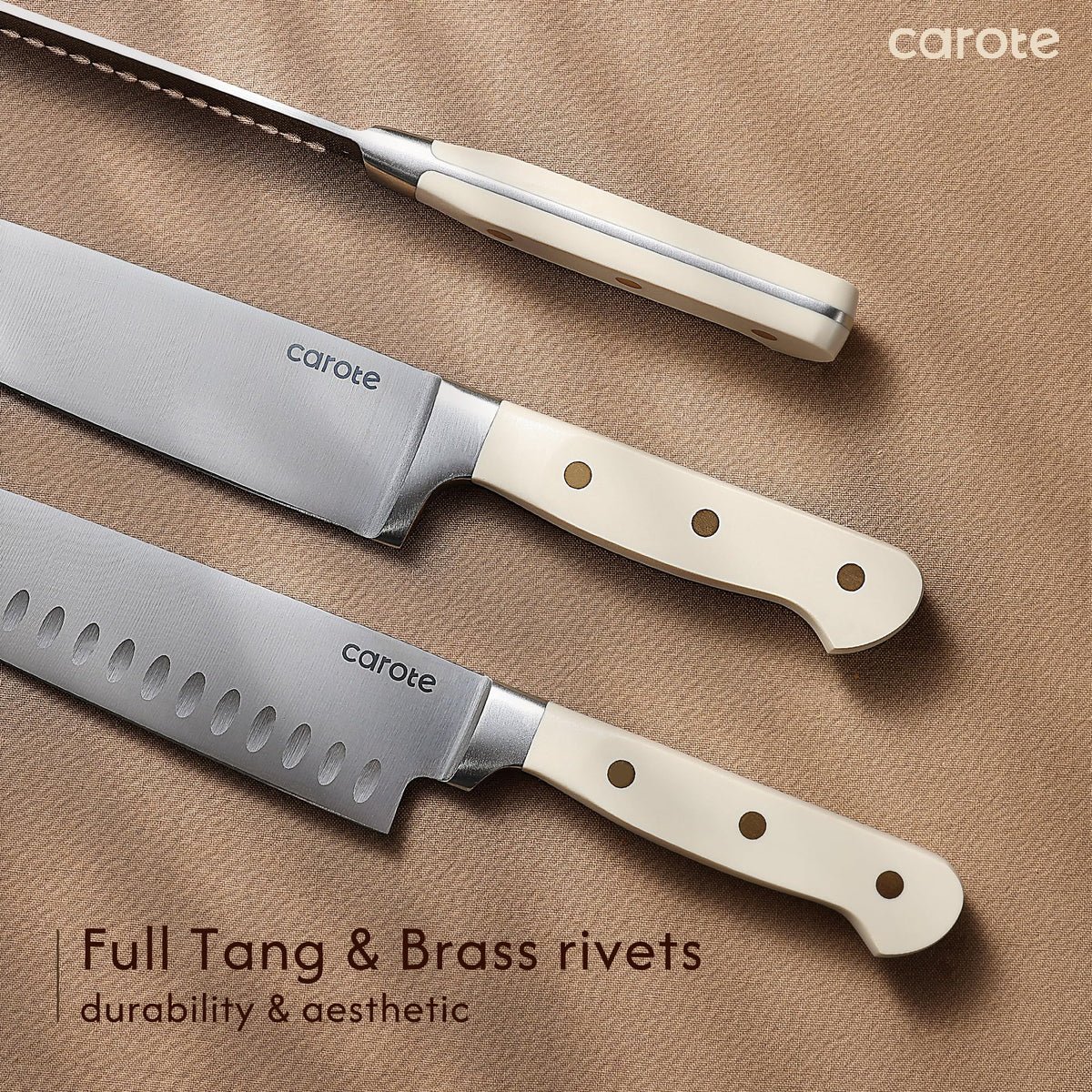 CAROTE built-in magnet ensures knives stay securely attached to the block.