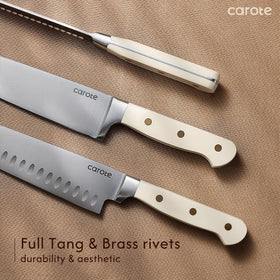 CAROTE built-in magnet ensures knives stay securely attached to the block.