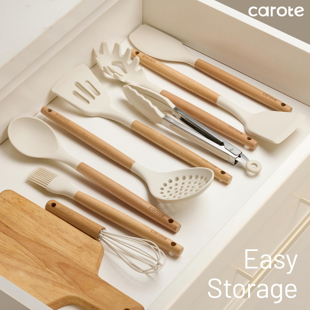 CAROTE can opener, peeler, and pizza cutter set for everyday prep