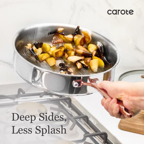 CAROTE dishwasher-safe finish simplifies cleanup after cooking.