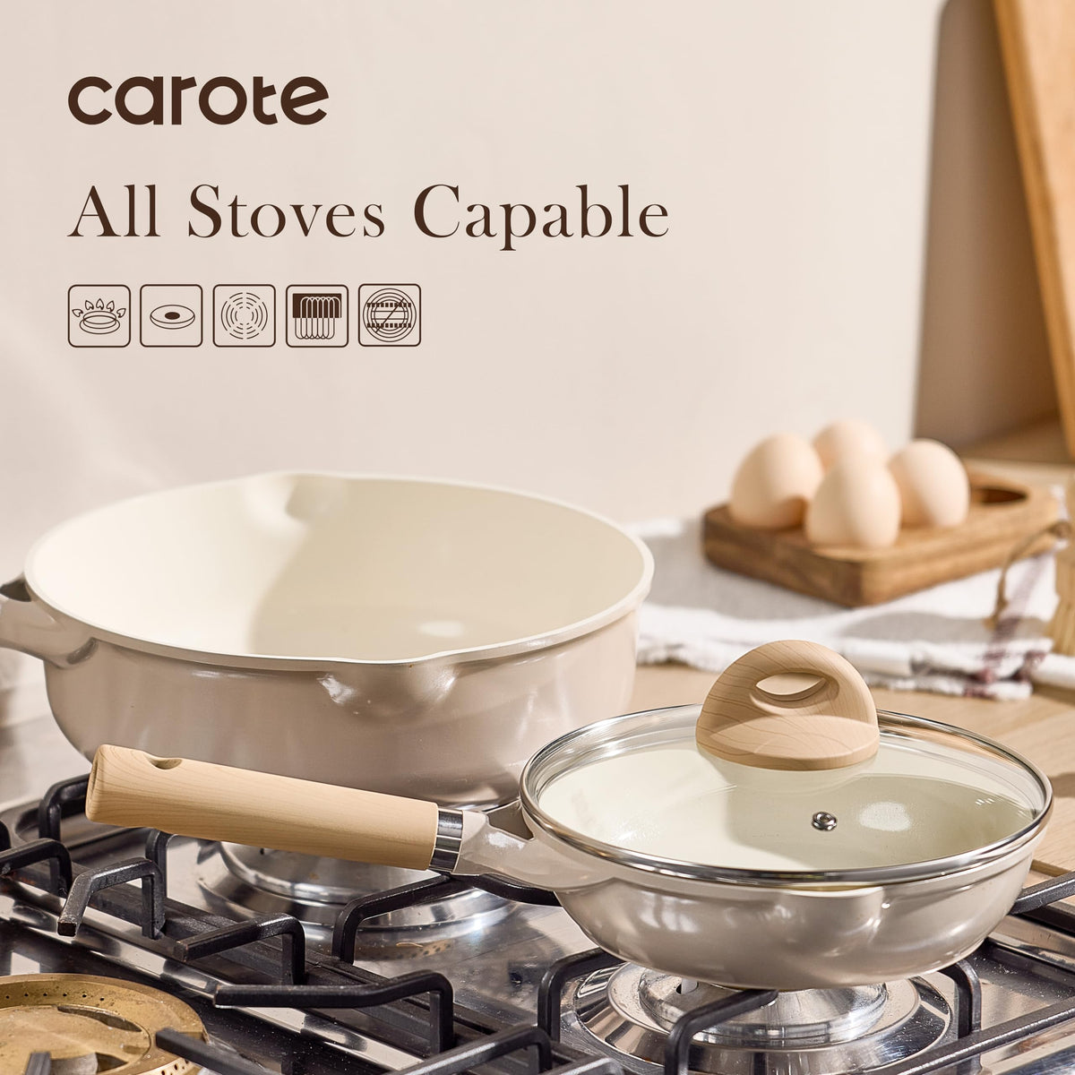 CAROTE ergonomic handle close-up for comfortable grip