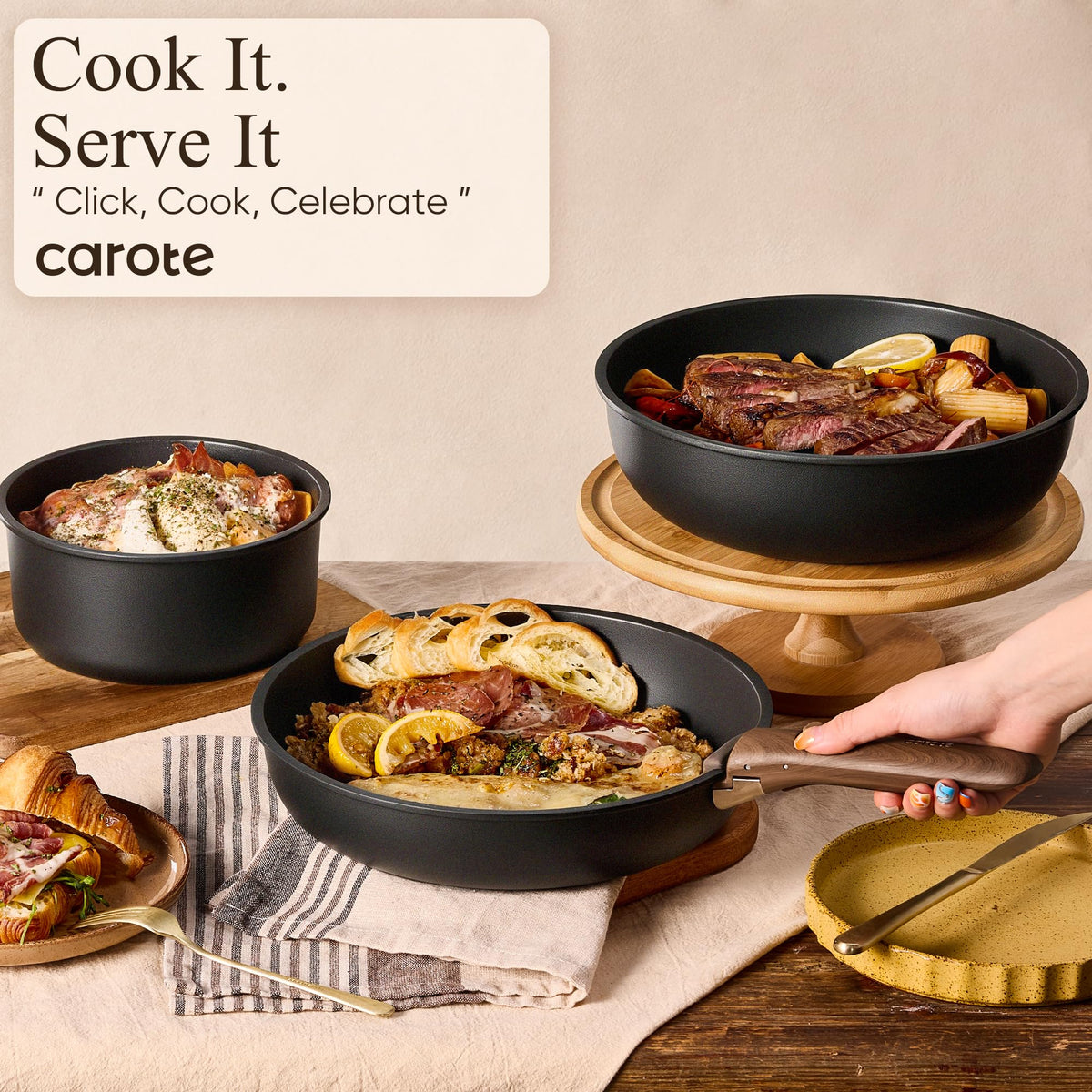 CAROTE even heat distribution for consistent cooking results.