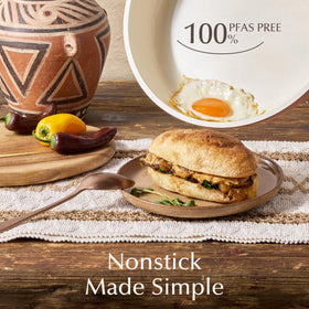 CAROTE cookware offers even heat distribution for consistent results.