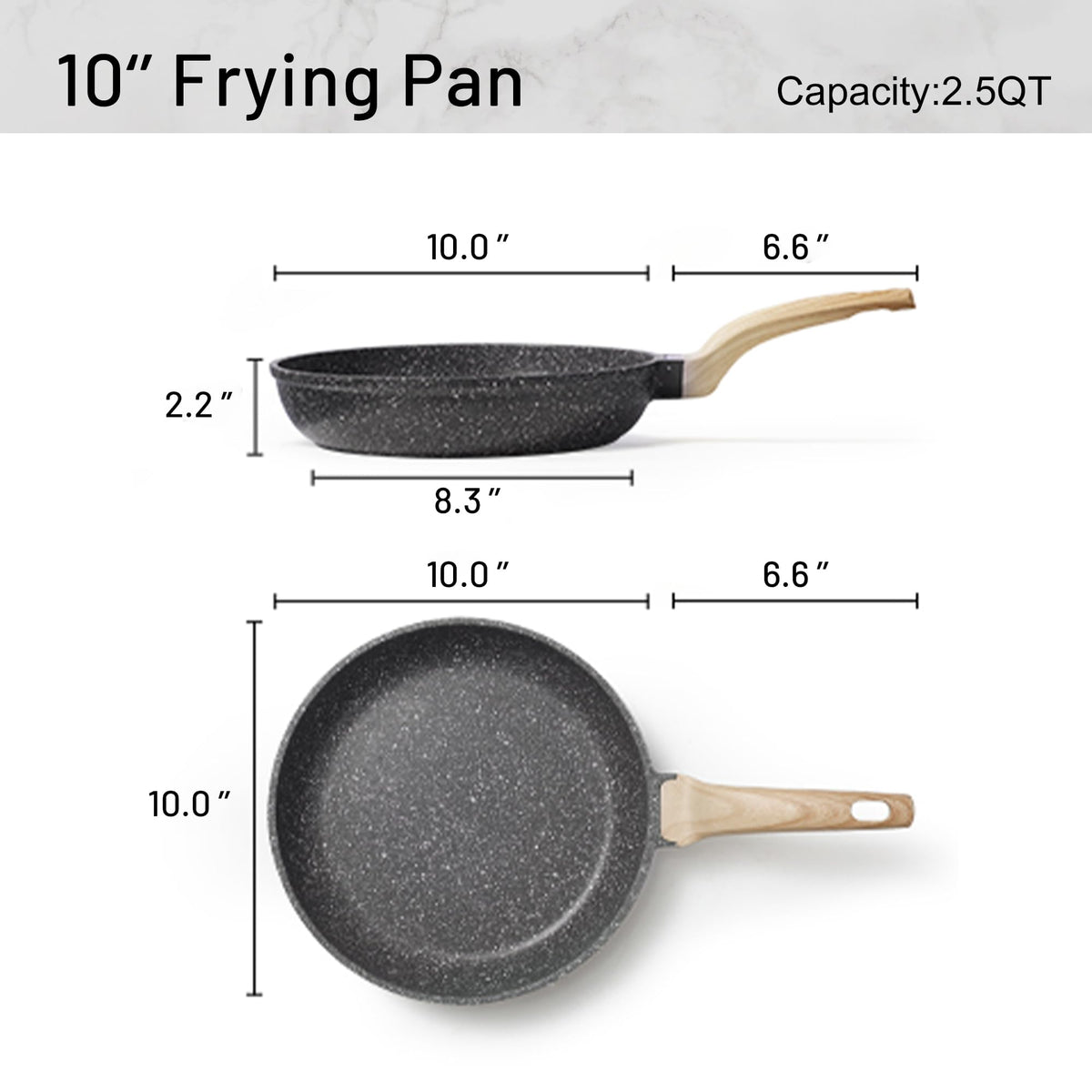 CAROTE granite non-stick omelet pan for quick heat and even browning