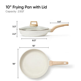CAROTE granite nonstick surface pan highlighting smooth food release.