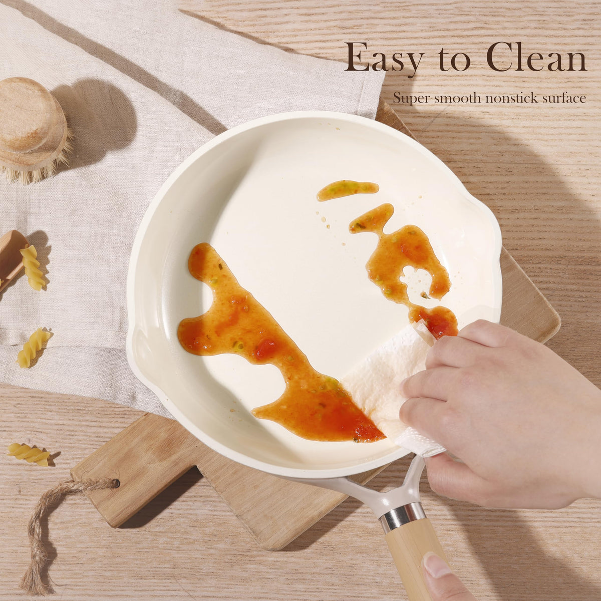 CAROTE induction-compatible base ensures even heat distribution for versatile use.