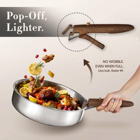 CAROTE induction-ready tri-ply cookware on induction hob