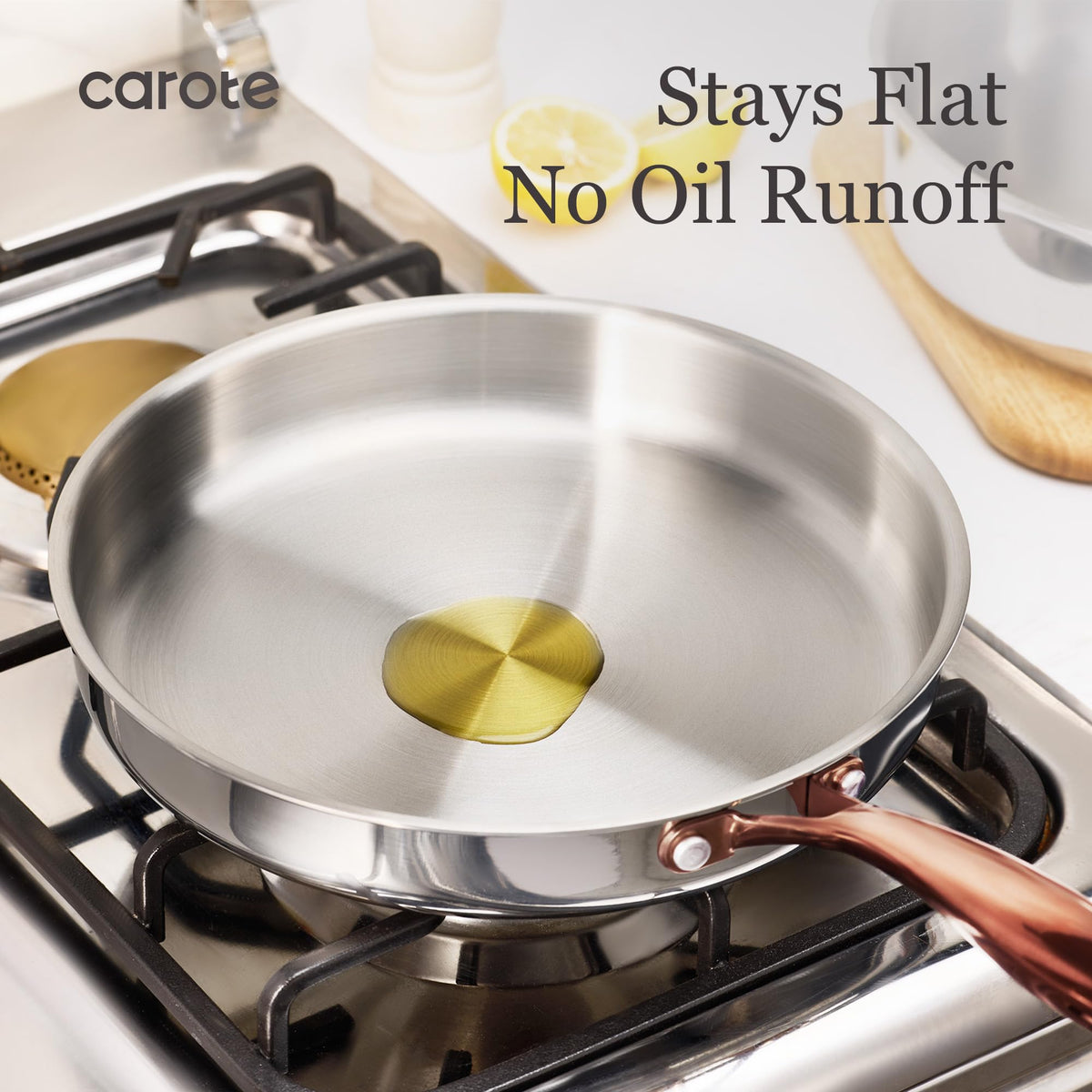CAROTE oven-safe pan suitable for oven finishing up to high temperatures