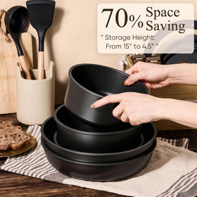 CAROTE removable handle enables easy oven or grill transitions during cooking.