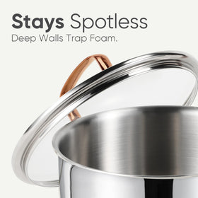 CAROTE see-through glass lid lets you check progress without lifting.