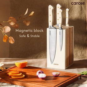 CAROTE triple riveted ergonomic handles deliver secure, comfortable grip.