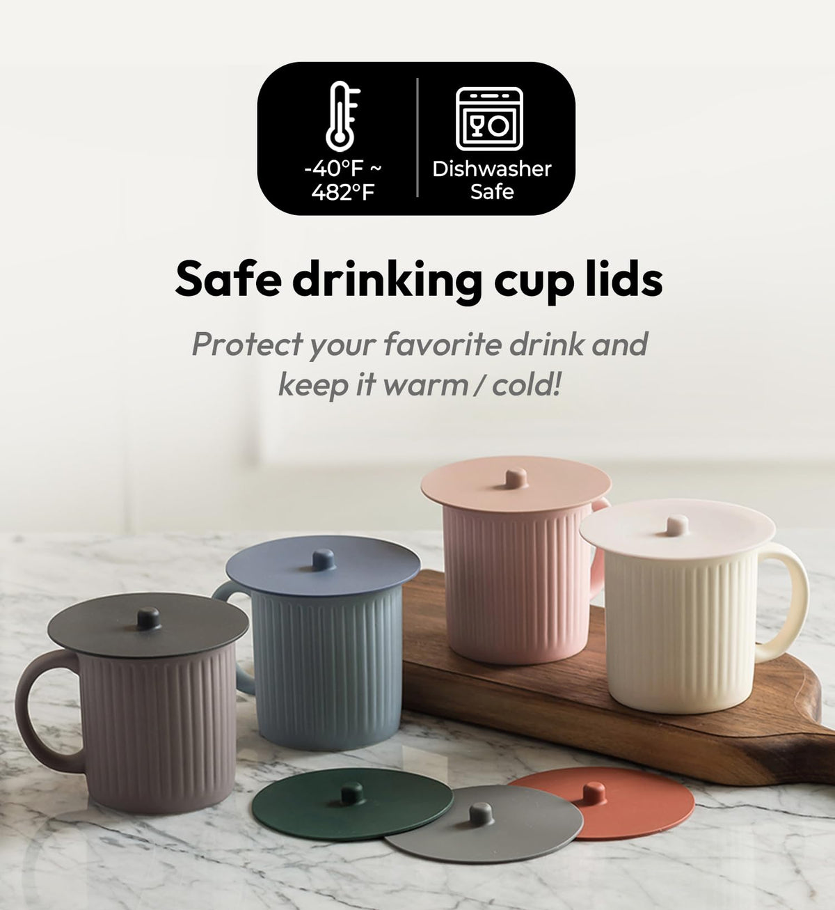 Carrotez lid-seal on tea cup preserves aroma and protects from dust.