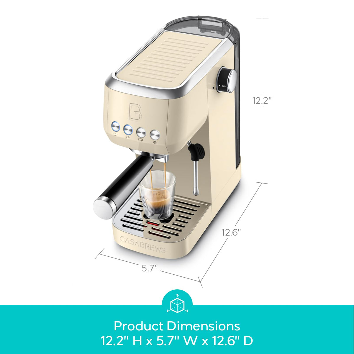 Portafilter and tamper with spoon included with CASABREWS 3700