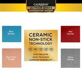 Casaware ceramic nonstick coating close-up demonstrates smooth release and cleanup.