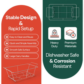 CATERPAX anti-tip design provides stable heat setup on busy buffets