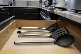 CatTongue Grips countertop traction protects prep surfaces from slips.