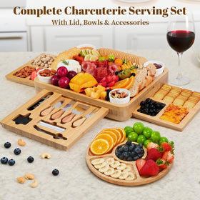 CAWIU Ceramic bowls included for dips and small bites.