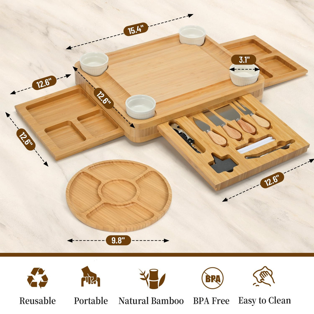 CAWIU eco-friendly bamboo board resists odors and stains