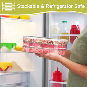 Cecnamt transparent fridge storage improves ingredient visibility and quick access.