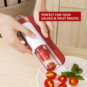 CEHNCEH Fruit Slicer compact design for cherries, strawberries, and berries.