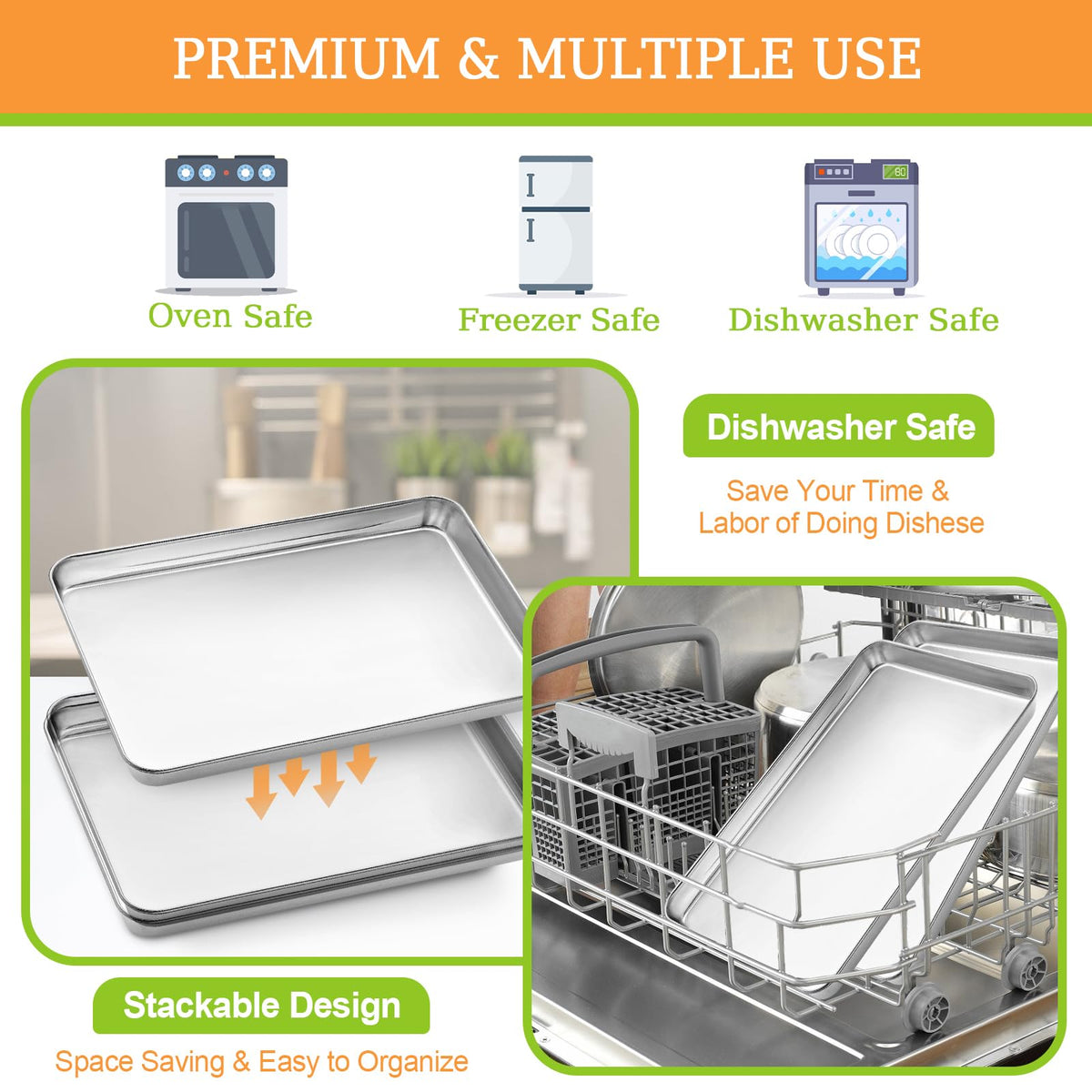 CEKEE dishwasher-safe bakeware for quick cleaning and maintenance