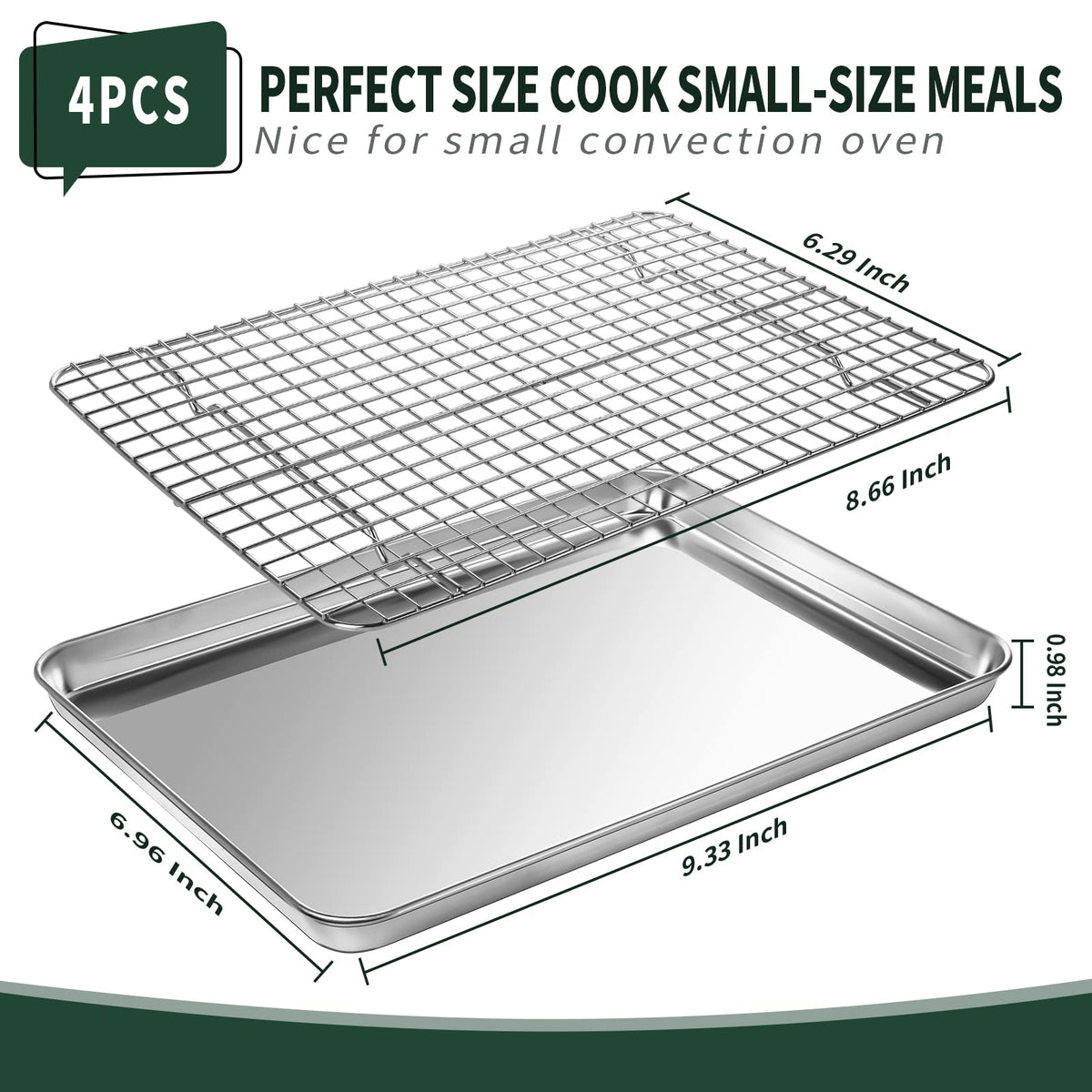 CEKEE two cookie sheets stacked for efficient batch baking and cooling.