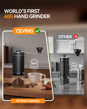 CEVING ceramic conical burr preserves flavor while grinding.