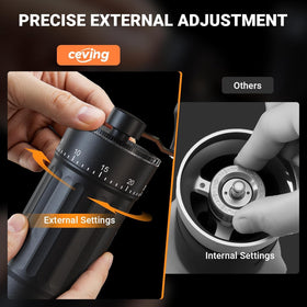 CEVING compact lightweight design in hand for travel.