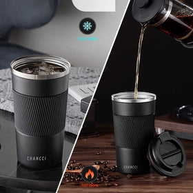 CHANCCI matte finish tumbler with non-slip sleeve for comfortable grip