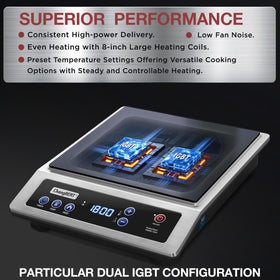 ChangBERT induction cooktop large coil area improves heating efficiency and even distribution.